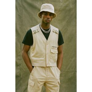 Honor The Gift Cream Fishing Waist Coat Jacket Vest   Mens Size Medium